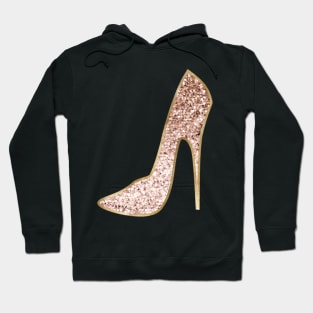 Shoe - rose gold glitter Hoodie